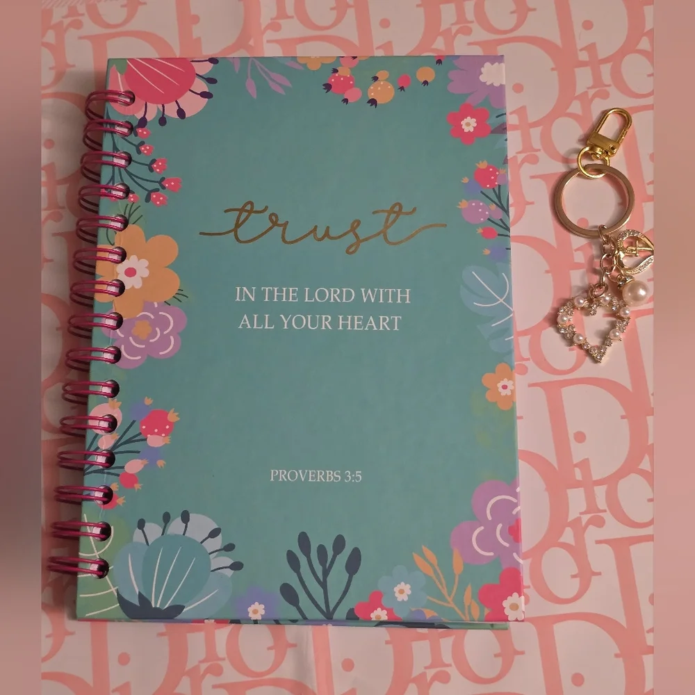 Religious Scripture Inspirational Notebook & Bag Charm NEW